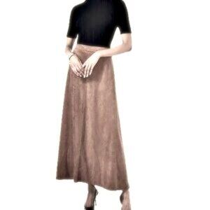 Vince Camuto Women's Faux-Suede A-Line Maxi Skirt Women's S NEW